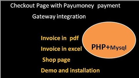 Checkout Page with Payumoney Payment Gateway|Php and Mysql|Update version with invoice