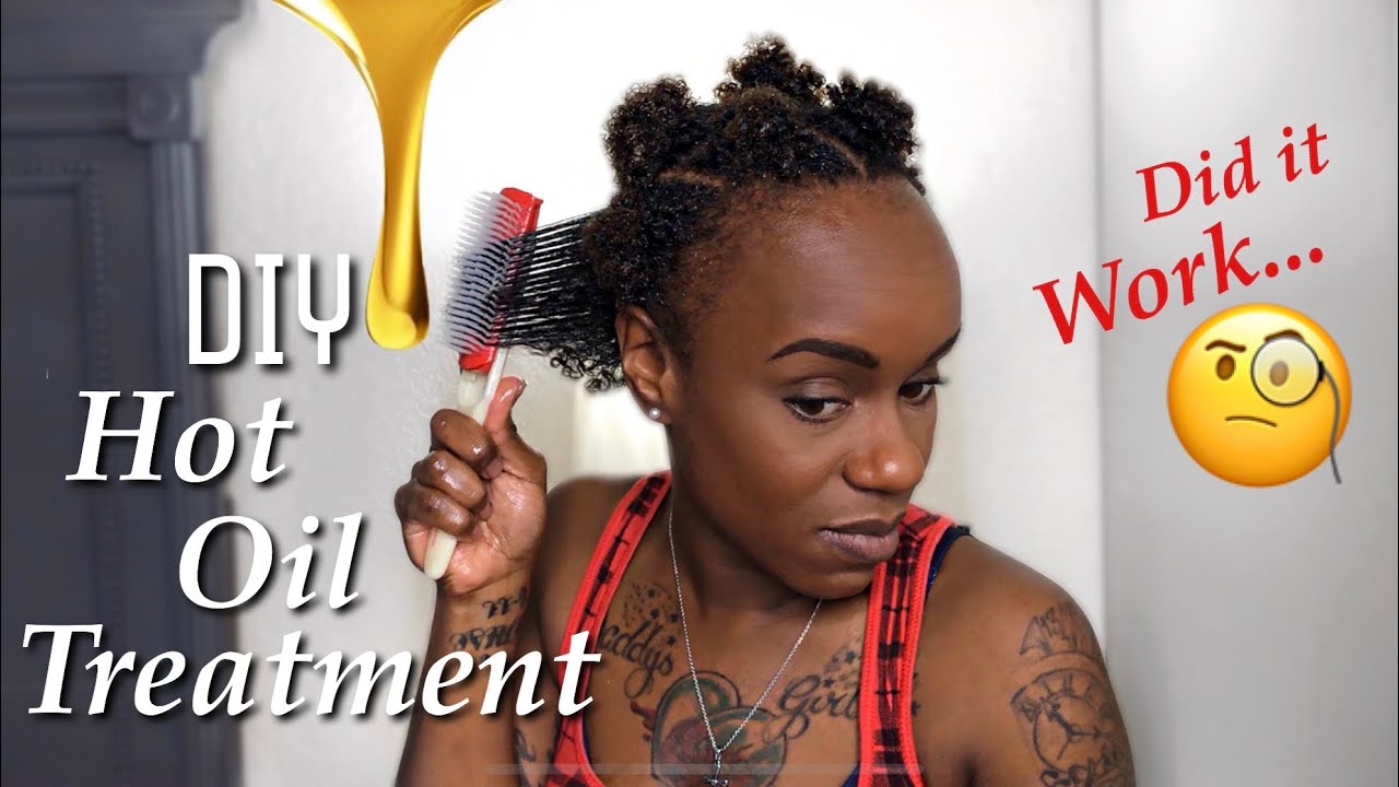 HOW TO DIY Hot Oil Treatment For Natural Hair Treatment For Dry and
