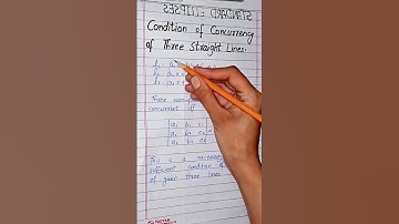 Condition for Concurrency of Lines