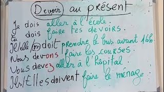 Falloir et devoir au présent #français #french #conjugaison #languefrançaise