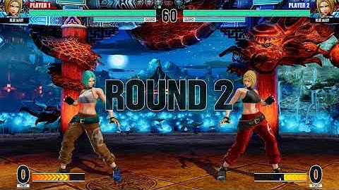 KOF XV | Blue Mary 💥 Blue Mary (mirror match) | Bulmary mod | CPU vs CPU AI vs AI