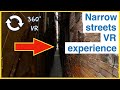 Narrow streets of Venice. 360 VR experience