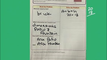 4th grade GoMath lesson 13.5 prob solving area