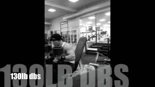 22yrs old 5'6 bodybuilder 130lb dbs/ 585 shrugs.......