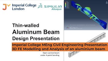 Abaqus Finite Element Analysis of an aluminium beam (LBA and GMNIA)