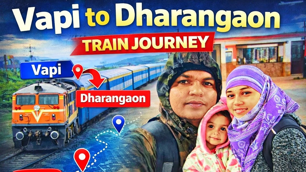 Vapi to Dharangaon Train Journey | Train Experience | khandesh | Indian Railways🚆