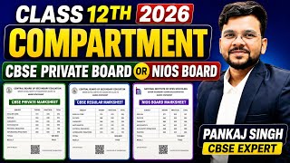 CBSE Compartment  2026 ✅ | NIOS Board 🚨 | Failed Students 😱 | RT in 2 Subjects 🥹 | @LUENTRANCEWORLD 