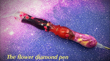 Turning the dyed flower blank into a diamond pen