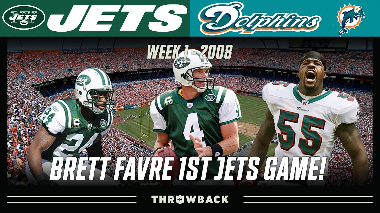 Favre's FIRST Jets Game! (Jets vs. Dolphins 2008, Week 1) 