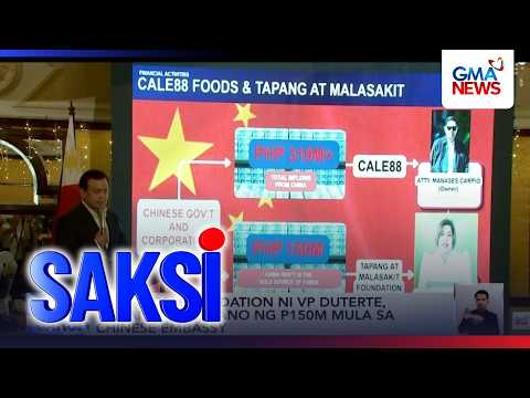 Foundation ni VP Duterte, tumanggap umano ng P150M mula sa Chinese Embassy – Ex-Sen... | Saksi