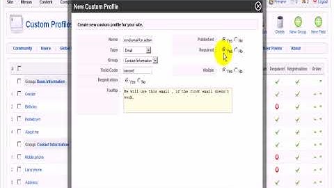 How to add an email field to JomSocial profile video tutorial