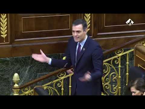 El momento en el que Pedro Sánchez llama a Juan Guadió "líder de la oposición"