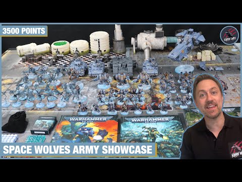 SPACE WOLVES ARMY SHOWCASE - 3500 Points! Warhammer 40k Space Marines Army