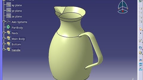 Water jug design || Wireframe and Surface design || CATIA V5 Tutorial