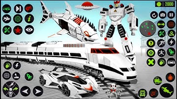 Shark robot war for justice || Shark Robot Car Transformation Game || FHD Android Gameplay