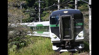 E257系5500番台 OM-51編成 古里発車