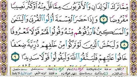 سورة النساء كاملة مكتوبة عبد الباسط عبد الصمد مجود