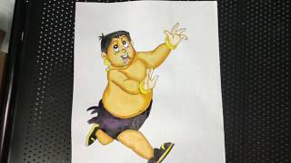 How to draw Khalifa from chhota bheem (holiday lesson 39) sketch black pen in online drawing class