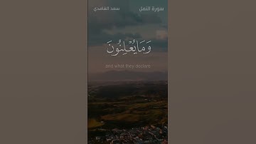 القارئ الشيخ سعد الغامدي -ما تيسر من سوره -النمل