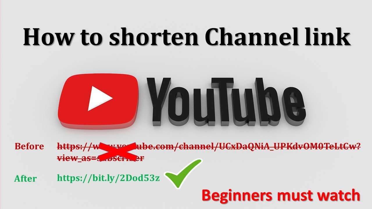 New Update How to shorten YouTube channel URL