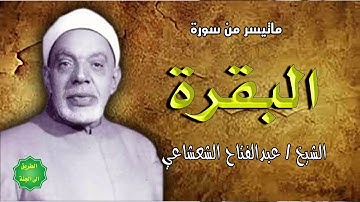 الشيخ / عبدالفتاح الشعشاعي / ماتيسر من سورة البقرة