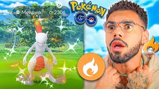 🚨INÉDITO🚨 PRIMEIRA VEZ QUE USO O MEWTWO DO *FOGO*… 🤯😍🔥 #pokemongo