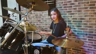 In The End (Black Veil Brides) - Drum Cover - Nikoleta - 10 year old