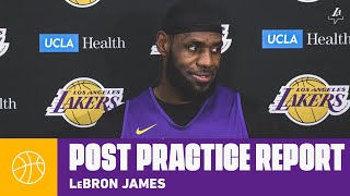 LeBron on his mindset heading in to this weekend's games | Lakers Practice Report screenshot 5