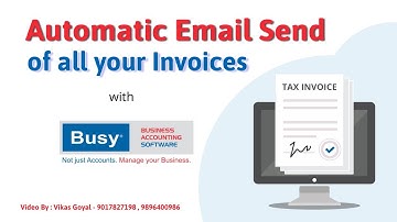 #Automatic #Email Send From #BUSY accounting Software of #Invoices & Documents