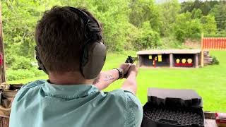 Zach shooting the Colt Trooper MK III