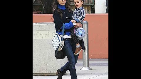 Jordana Brewster steps errands carrying son Julian