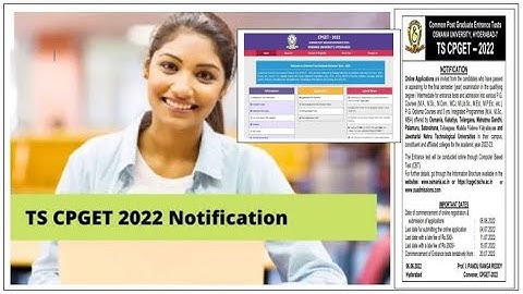 TS CPGET 2022 Notification | TS CPGET 2022 REGISTRATION AND ONLINE APPLICATION