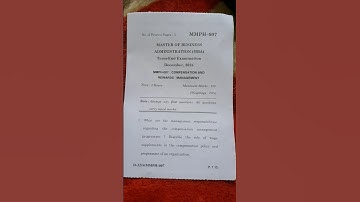 MMPH 007 Question paper | IGNOU | MBA | HR | #ignou #mba #questionpaper #pastpaper #viralvideo