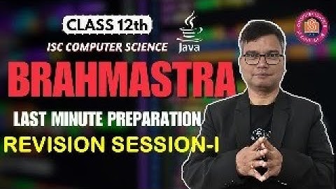 ISC Computer Science Theory Revision | Session 1 of 3 | Master the Exam with Dr. Santosh Kumar!