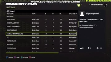 Madden NFL 22 - Importing Draft Class With Scouting Update