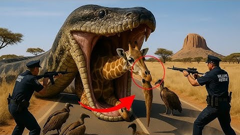 Brave Heroes Save a Mother Giraffe from a Massive Python Before It Was Too Late 🦒🐍