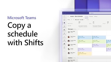 Copy a schedule with Shifts in Microsoft Teams