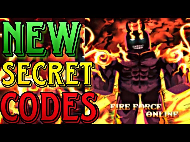 NEW* FIRE FORCE ONLINE *CODES* & SECRET CODES ON ROBLOX