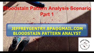 BLOODSTAIN PATTERN ANALYSIS:  BLOODSTAIN ANALYSIS SCENARIO PART 1: JEFFREYGENTRY.BPA@GMAIL.COM
