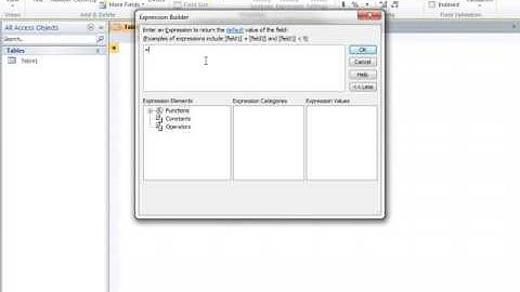 Building a Database in Access
