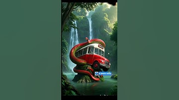 GIANT PYTHON|ABANDONED BUS |TRAVEL DISCOVERED #ai #animation #subscribe #trending #phython#feedshort