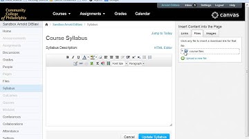 How to upload a syllabus into your Canvas course