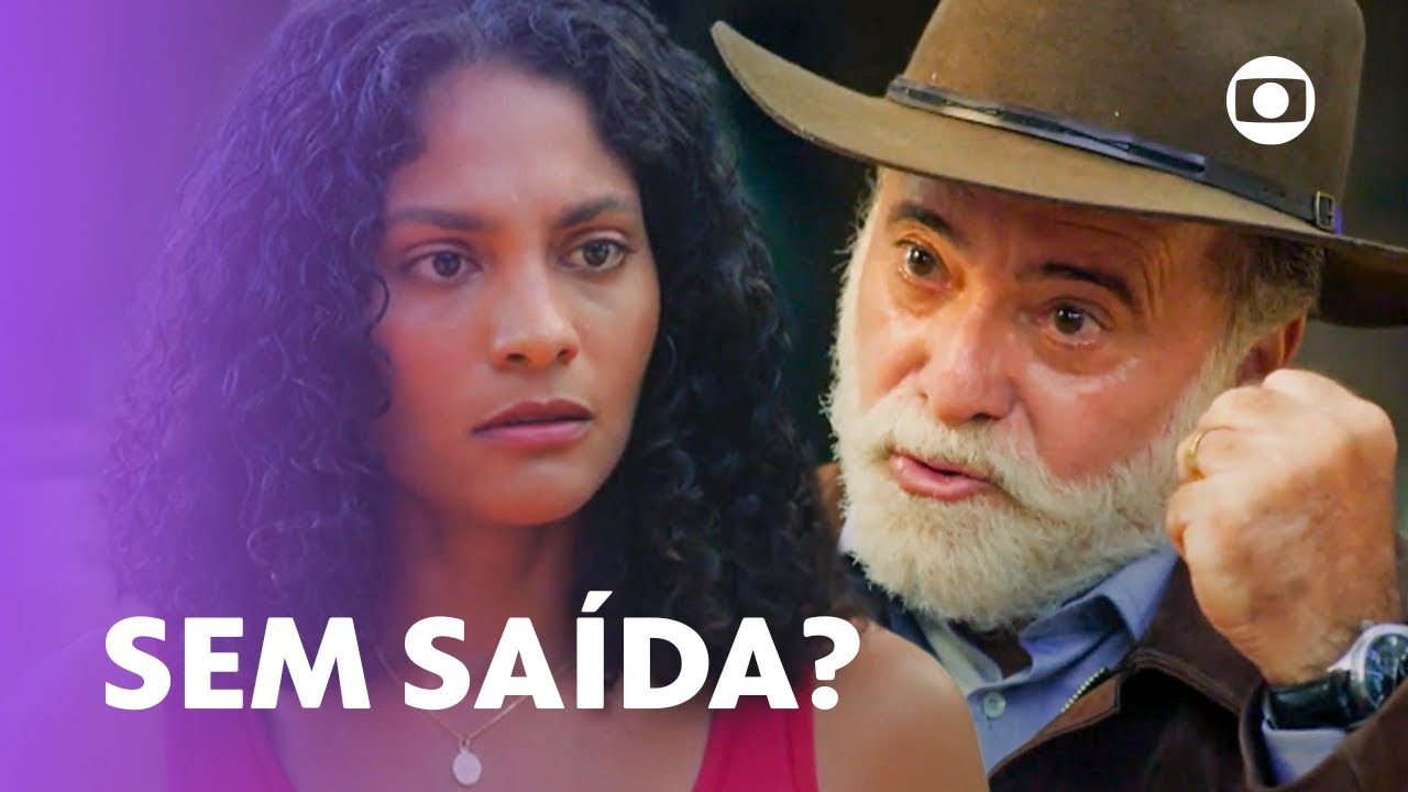 Aline confronta Antônio e ele diz que as terras voltarão a ser dele! | Terra e Paixão | TV Globo