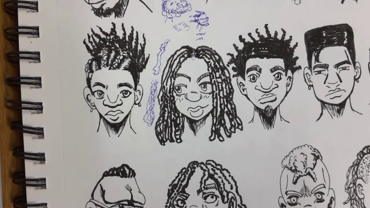  RE UP How to Draw manga style Black People YouTube