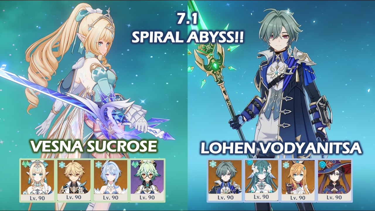 7.1 Spiral Abyss!! | Vesna Sucrose & Lohen Vodyanitsa | Genshin Impact