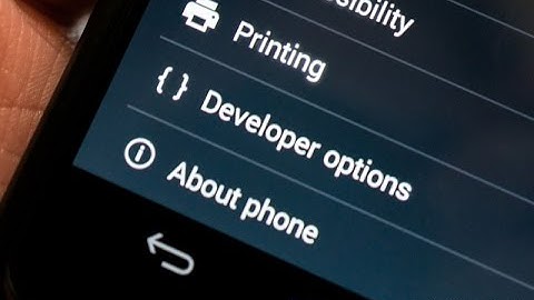 How to enable Developer Options on Android lollipop & kitkat