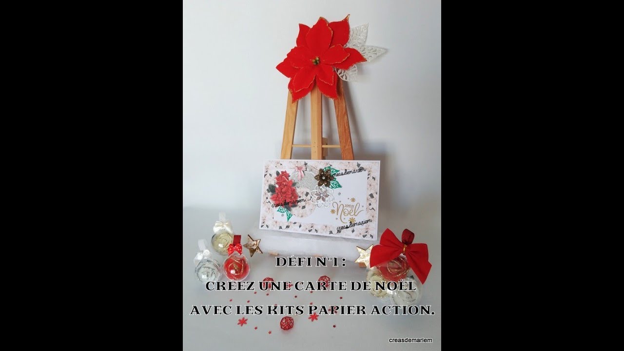 Noel 2025 :  Défi N°1 : Créez une carte de Noël avec les kits papier Action.