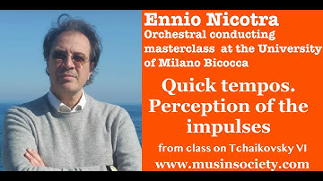 Orchestral conducting masterclass.Learn conducting with Ennio Nicotra- impulses in fast tempos