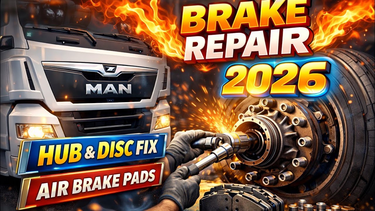 MAN Truck Brake Repair 2026 | Wheel Hub & Disc Fix | Air Brake Pads Replacement