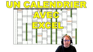 Formation Excel 365 : Tutoriel Création d'un Calendrier 2021 (débutant)